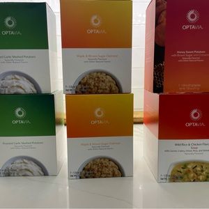 Two boxes of Optavia oatmeal